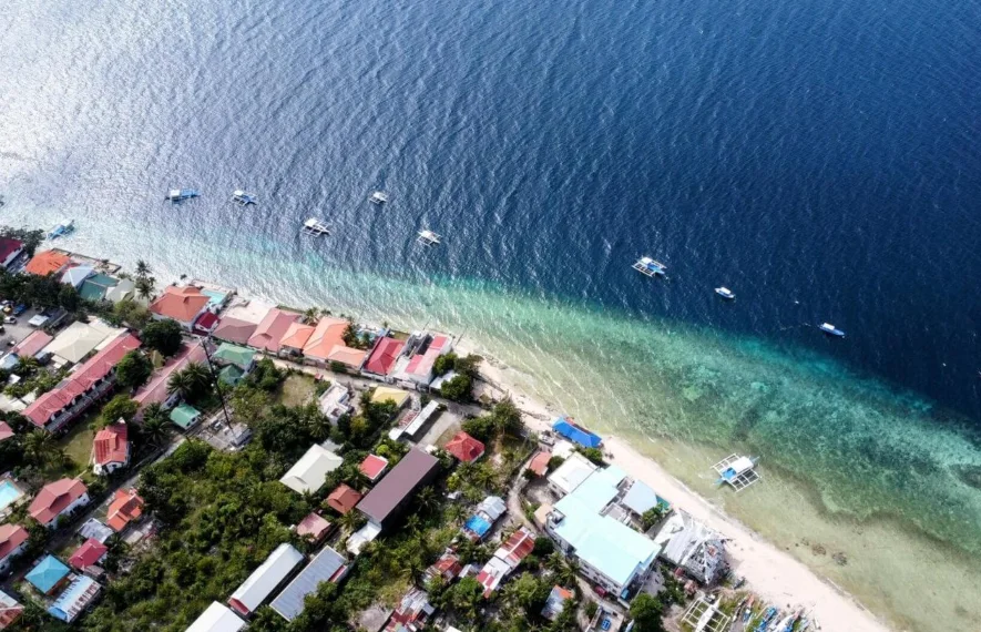 A school of sardines off Panagsama Beach