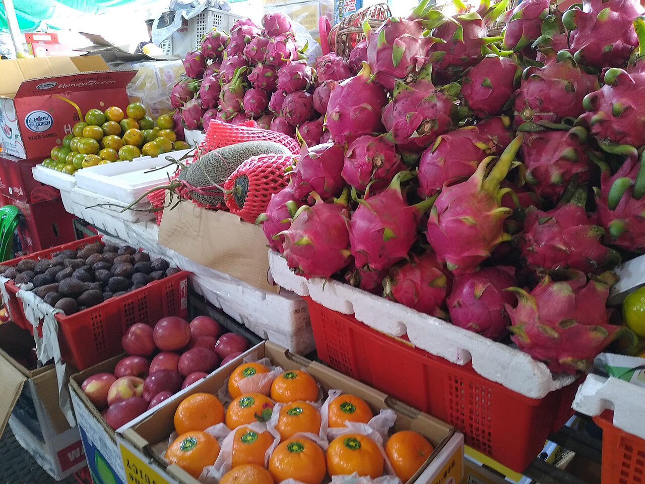 Dragon fruit and other produce at Central Market