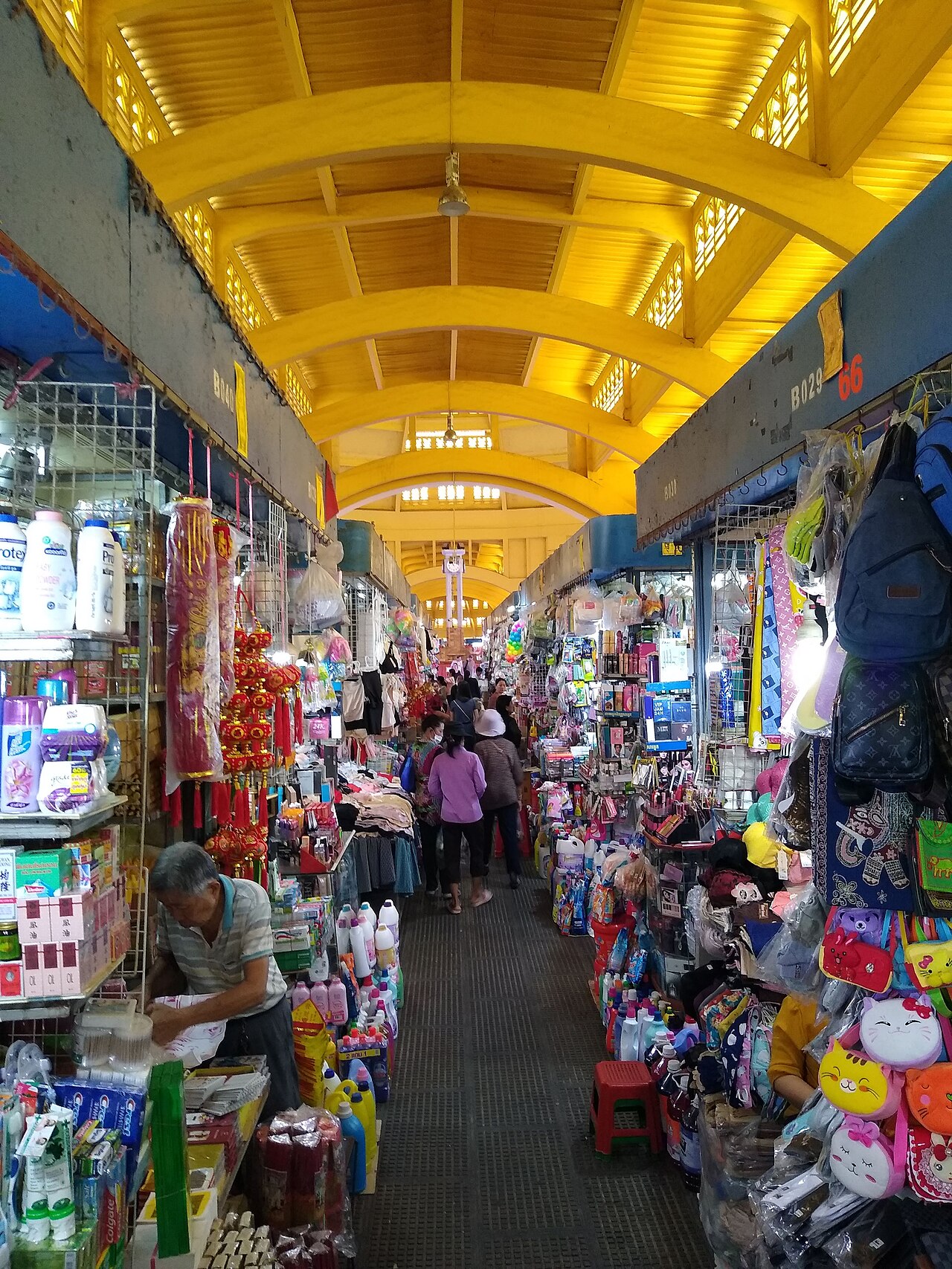 A busy aisle inside Central Market