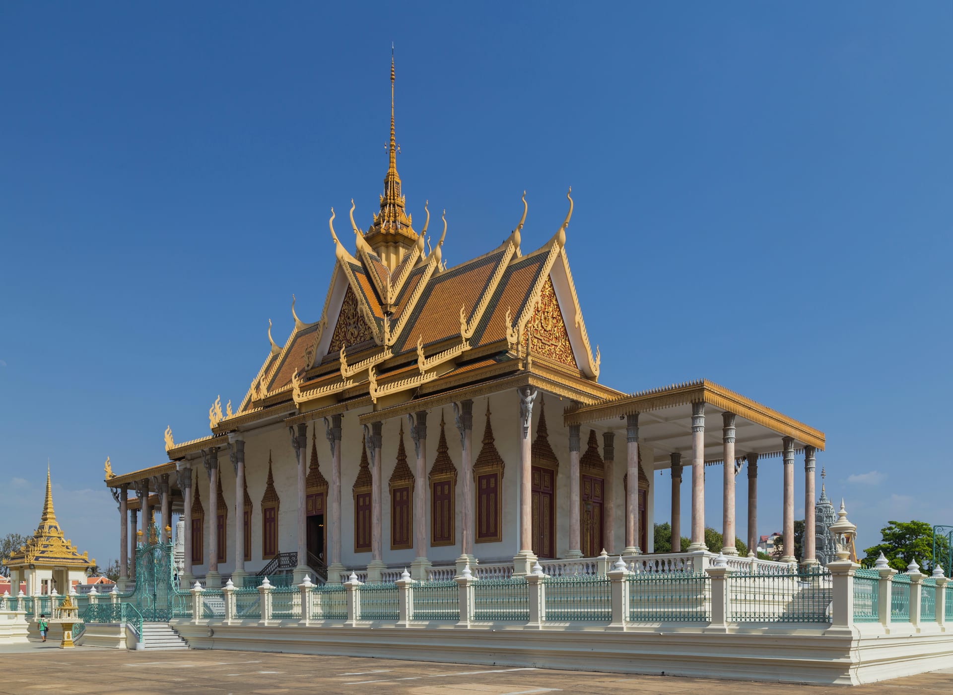 The Silver Pagoda inside the Royal Palace grounds in Phnom Penh