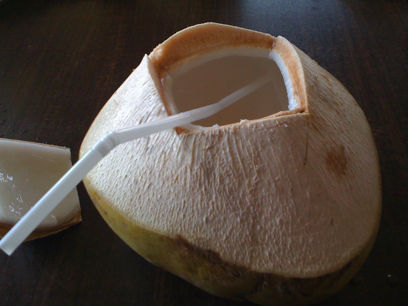 Fresh buko juice, a common island drink with meals