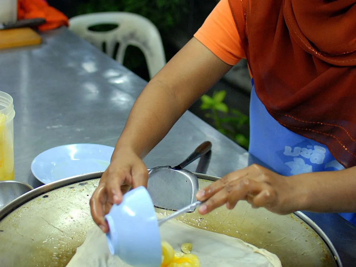 Roti with banana and egg in Chiang Mai
